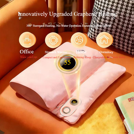 Coussin chauffant rechargeable par USB en graphène antidéflagrant pour le ventre, la taille et les mains Sac chauffant rechargeable par USB